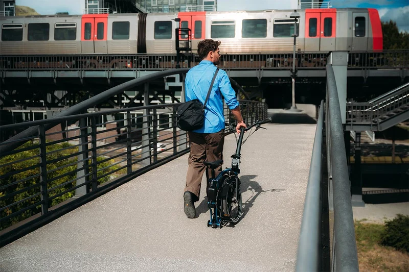 Brompton Electric P Line with Handlebar Control - 4-Speed Folding Bike