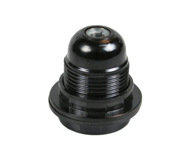 E27-Fassung mit Kragen und Ring, für LED- und Halogenlampen.