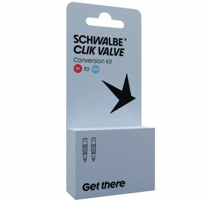 Kit de conversion Schwalbe Clik Valve Presta (obus de valve uniquement)