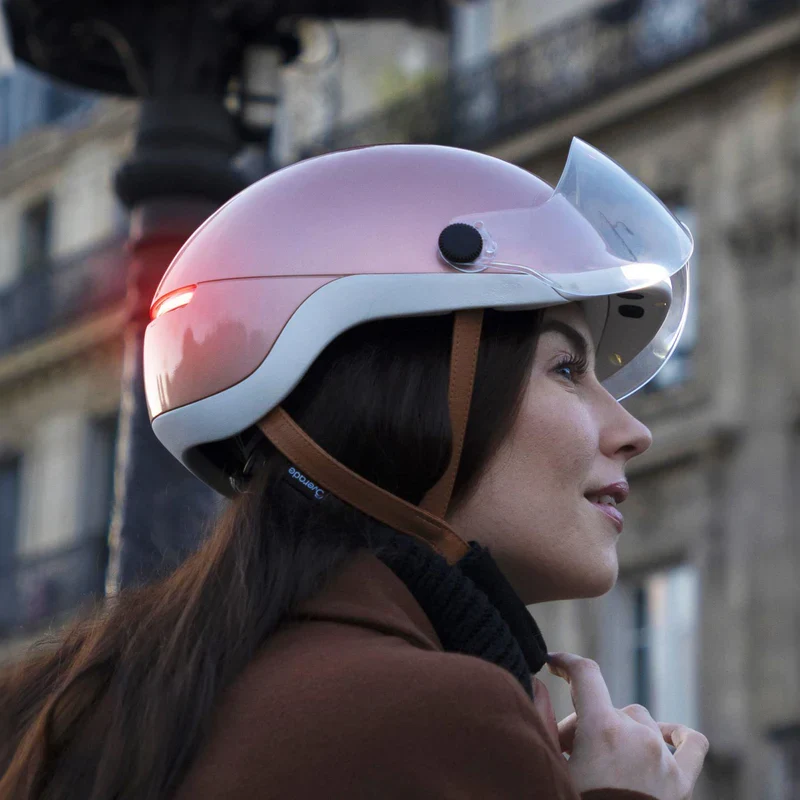 Casque vélo à visière lumineux avec clignotants Overade Life