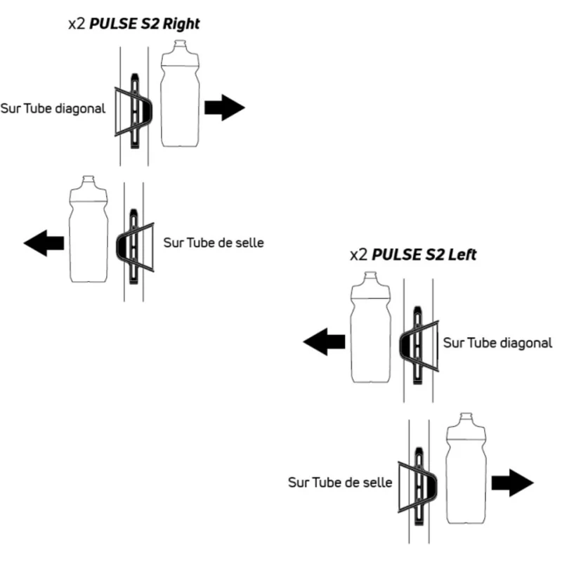 Porte-bidon à ouverture latérale Zéfal Pulse S2 Droite