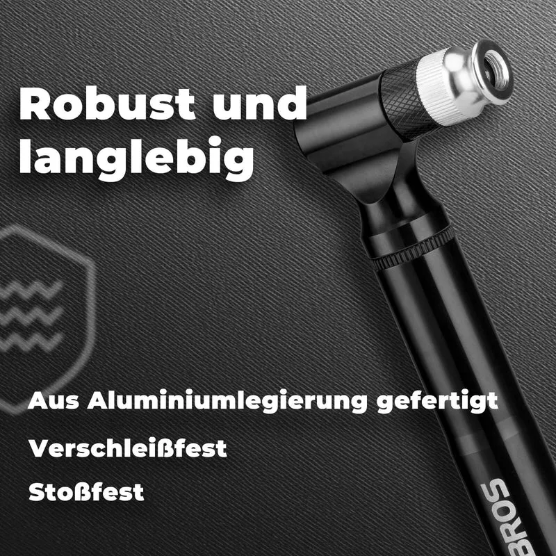 Fahrradpumpe 130PSI Tragbar mit Halterung Presta & Schrader Ventile