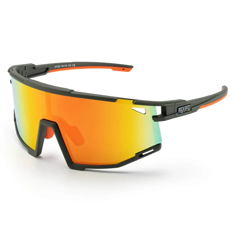 ROAD TO SKY Polarisierte Fahrradbrille UV400 Schutz Verstellbare Nasenpads