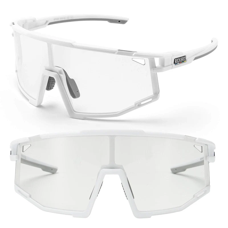 ROAD TO SKY Photochrome Fahrradbrille UV400 Schutz Verstellbare Nasenpads