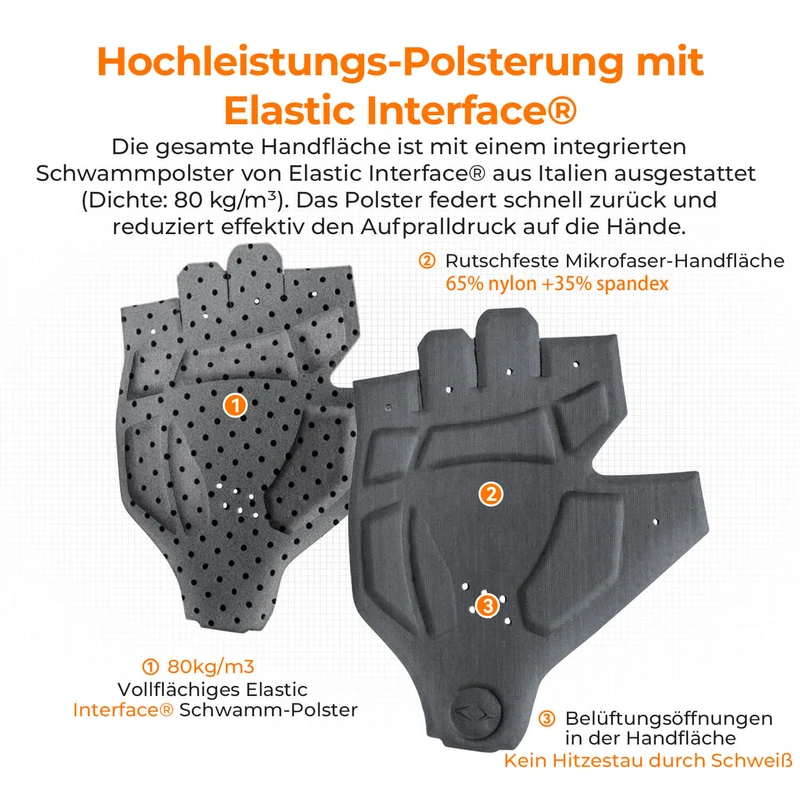 Elastic Interface® Halbfinger Fahrradhandschuhe
