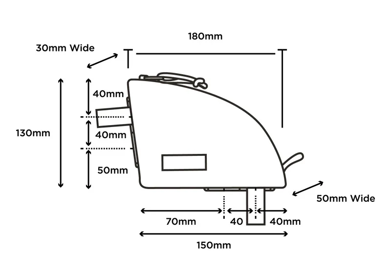 Sacoche de cadre Rear Top Tube Bag tige de selle