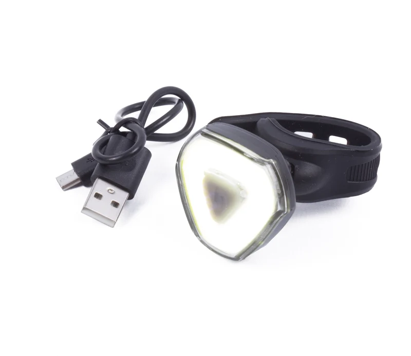 LED-Fahrradlicht USB wiederaufladbar weiß – Maße 43x41x21mm, Ladezeit 3 Stunden, 3,7V