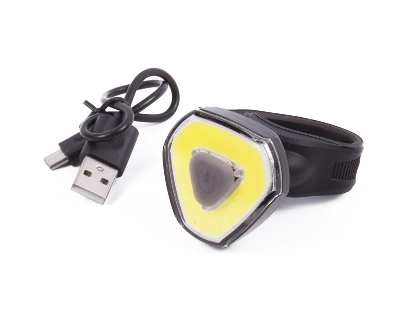 LED-Fahrradlicht USB wiederaufladbar weiß – Maße 43x41x21mm, Ladezeit 3 Stunden, 3,7V