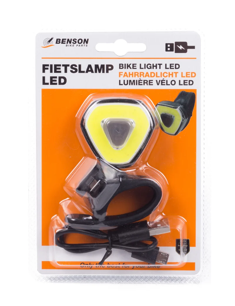 LED-Fahrradlicht USB wiederaufladbar weiß – Maße 43x41x21mm, Ladezeit 3 Stunden, 3,7V
