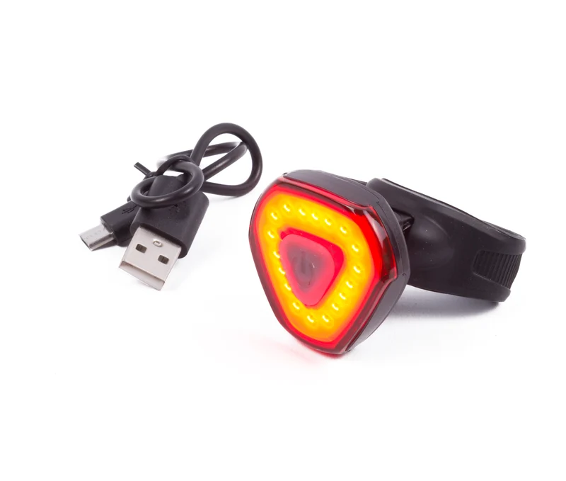 Fahrradlicht LED USB wiederaufladbar rot – Maße 43x41x21mm, Ladezeit 3 Stunden, 3,7V