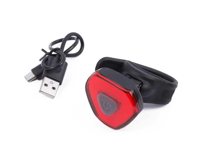 Fahrradlicht LED USB wiederaufladbar rot – Maße 43x41x21mm, Ladezeit 3 Stunden, 3,7V