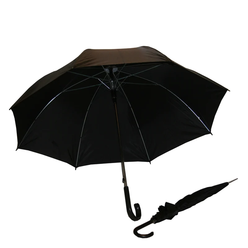 Regenschirm ø100 cm 8 Segmente schwarz – Durchmesser 100 cm, Farbe schwarz