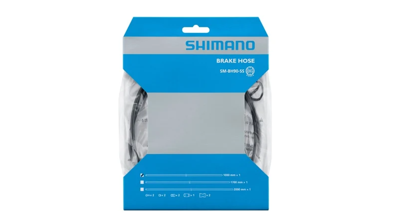 Durite Shimano DEORE pour frein à disque hydraulique - 1700 mm - 1000 mm