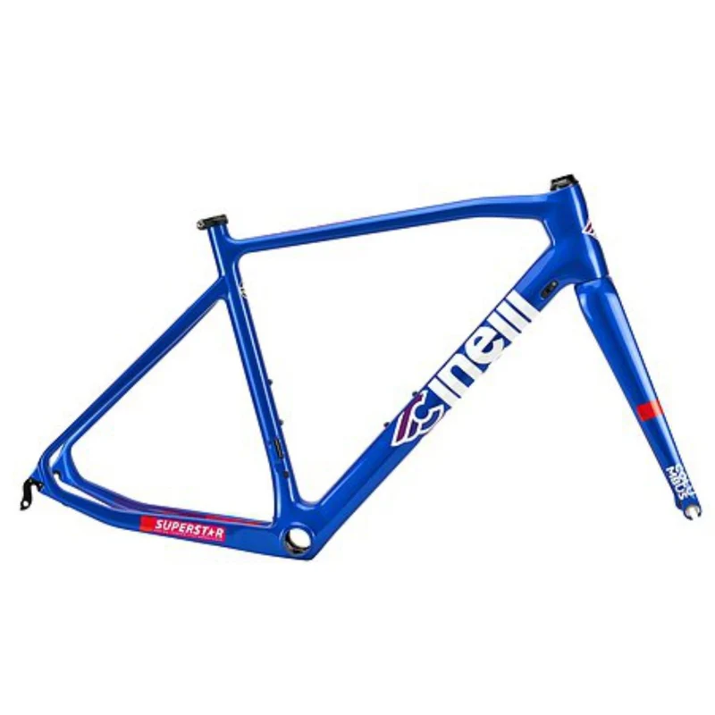 Cinelli SUPERSTAR Rennrad Rahmenset für Felgenbremsen blau (Größe M)