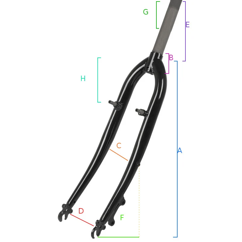 Fourche vélo 28 pouces 1"1/8 filetée pour frein à disque