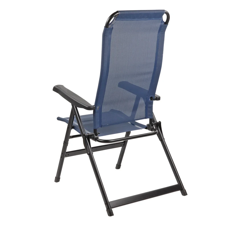 2x Via Mondo Campingstuhl "Alto Azul" 7 fach verstellbar breite Armlehen kompaktes Packmaß