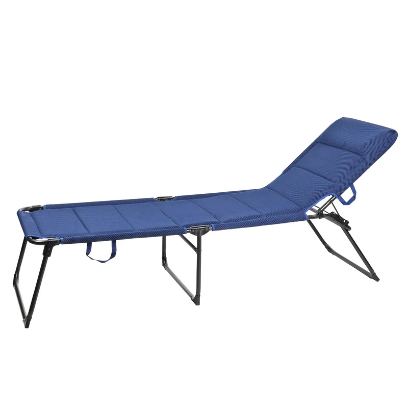 Via Mondo Campingliege "Grande Azul" 3 fach verstellbar Alu Rahmen comfortabel stabil