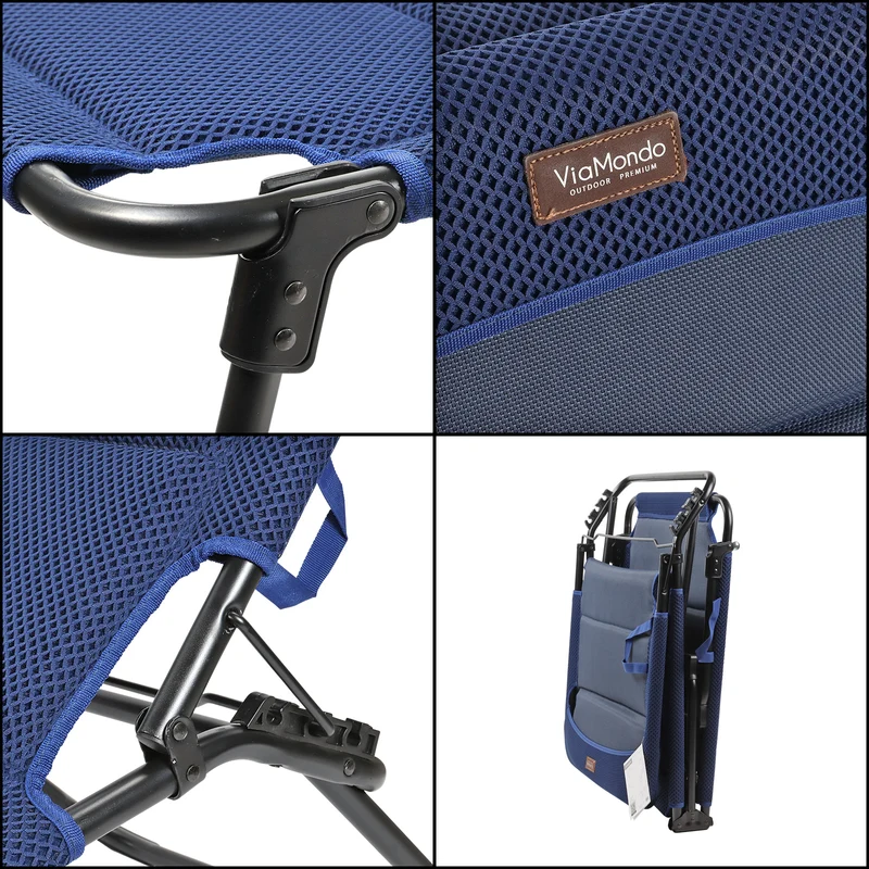Via Mondo Campingliege "Grande Azul" 3 fach verstellbar Alu Rahmen comfortabel stabil
