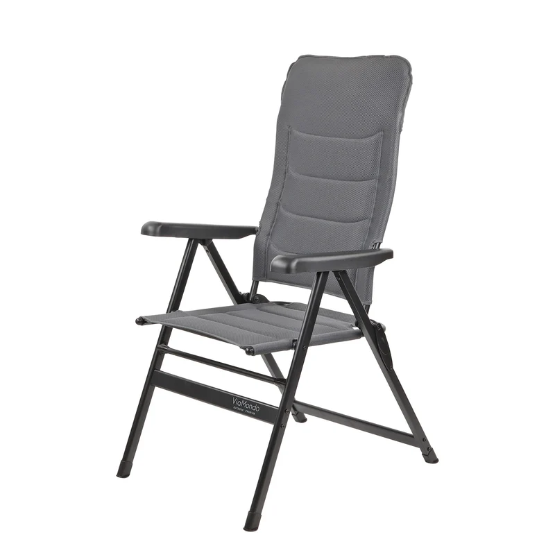 Via Mondo Campingstuhl "Piccolo Cinzo" 7 fach verstellbar breite Armlehen kompaktes Packmaß