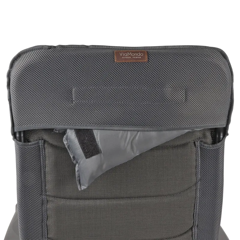 Via Mondo Campingstuhl "Piccolo Cinzo" 7 fach verstellbar breite Armlehen kompaktes Packmaß