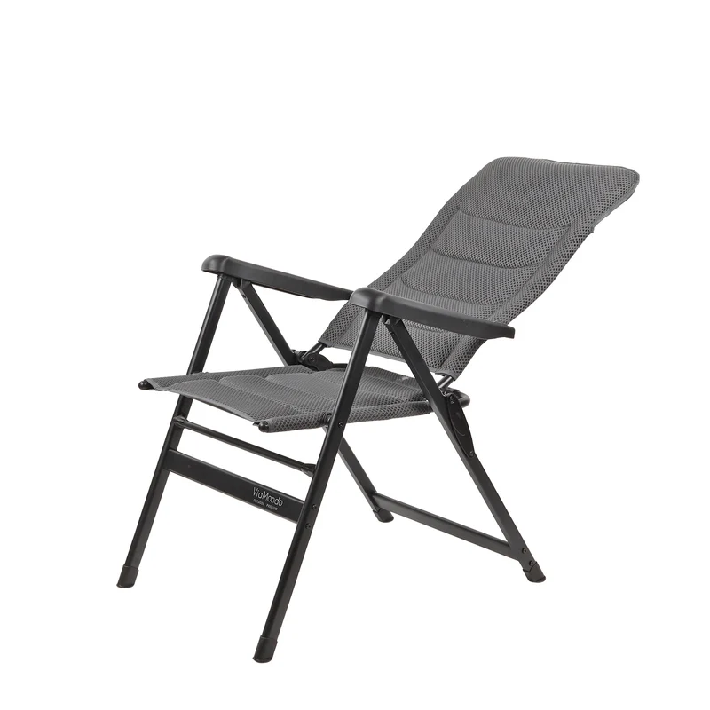 Via Mondo Campingstuhl "Grande Cinzo" 7 fach verstellbar breite Armlehen kompaktes Packmaß