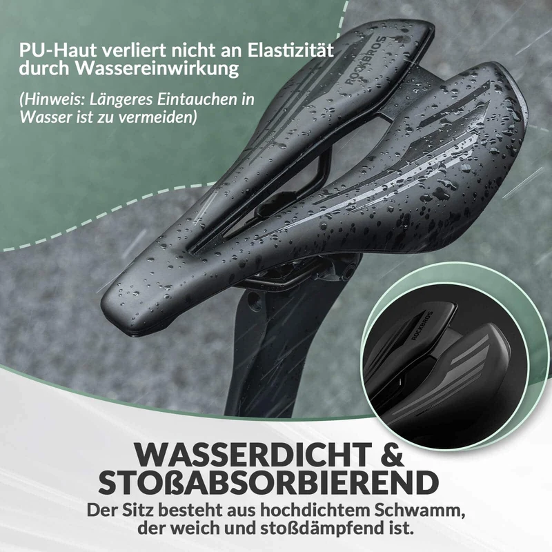 ROCKBROS Fahrradsattel Ergonomisch Fahrradsitz Atmungsaktiver 14,5 * 25cm