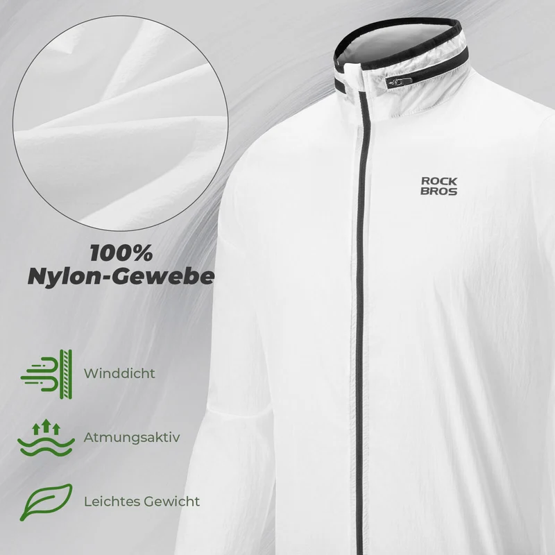 Leichte Fahrradjacke Nachleuchtend Faltbar Sommer Herren/Damen