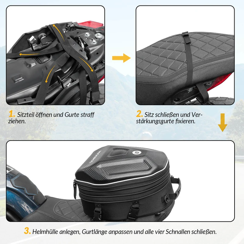 Motorradtasche Wasserdicht Gepäckträgertasche Hecktasche 20-35L