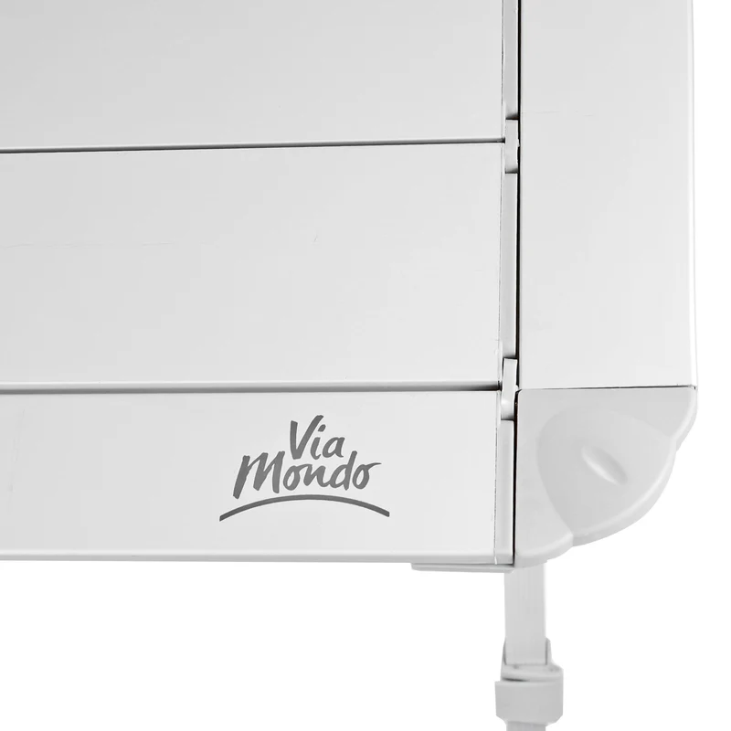 Via Mondo Aluminium Campingtisch "Clayette XL" für 6 Personen höhenverstellbar Rolltisch kleines Packmaß