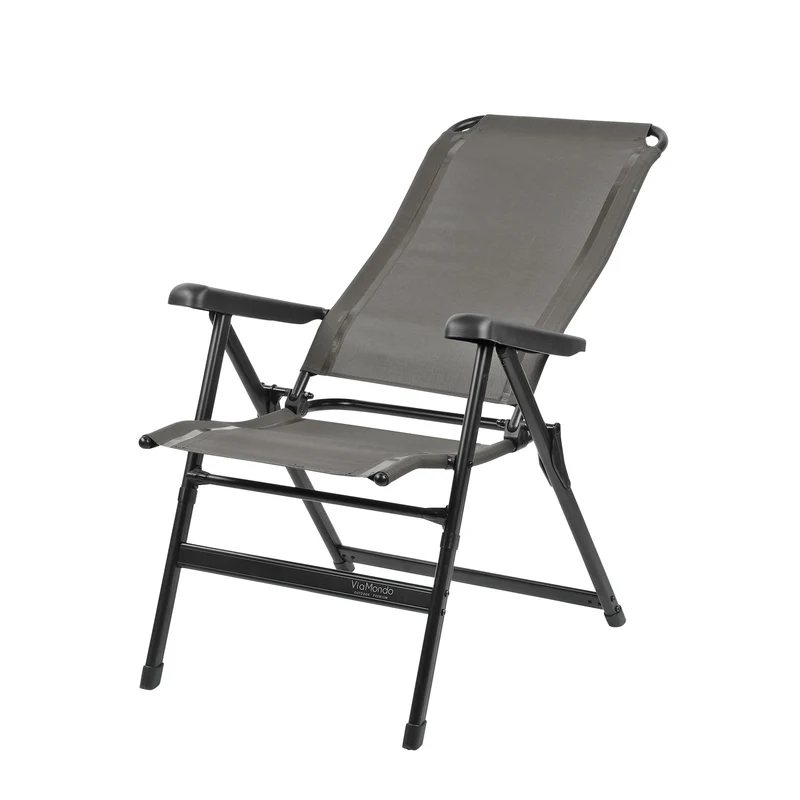 Via Mondo "Alto Cinzo" Campingstuhl mit 7 Positionen, breite Armlehnen, Alu