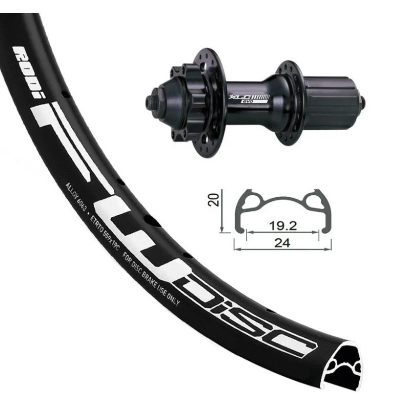 Hinterrad XLC RW-A05 Rodi Scheibenbremse 6-Loch Schnellspanner 135mm Aluminium Schwarz