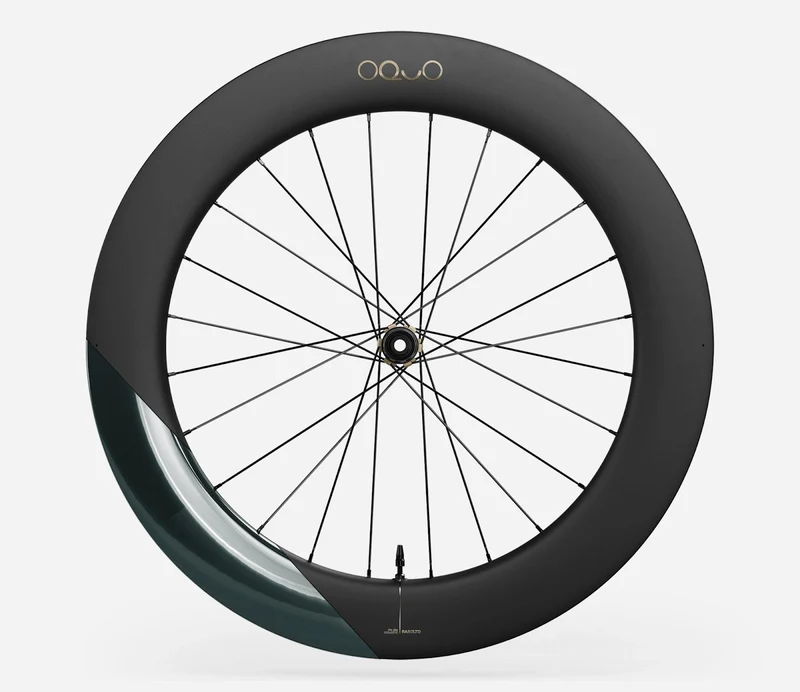 Oquo Hinterrad Rennrad RA80LTD Shimano HG Escape Green Gloss