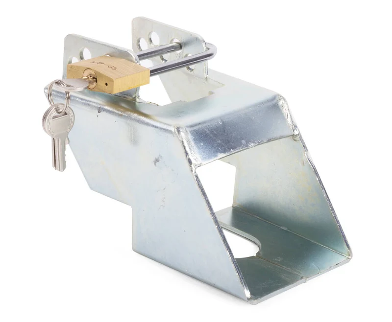 Kupplungsschloss Rohr 103x85x160mm mit Vorhängeschloss für Anhängersicherung