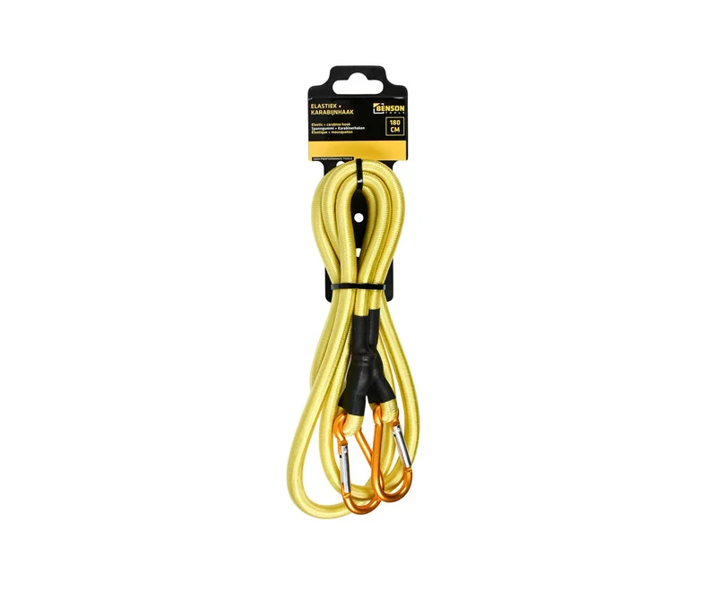 Gummiseil 180 cm + Karabinerhaken, dehnbar bis 342 cm, ideal zur Befestigung