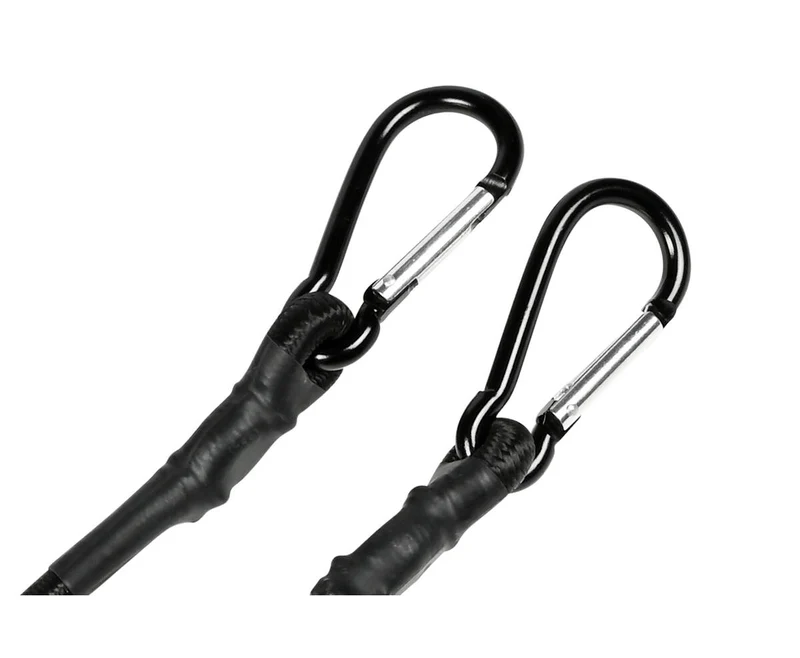 Gummiseil 60 cm + Karabiner, dehnbar bis 1030 cm, ideal zum Campen
