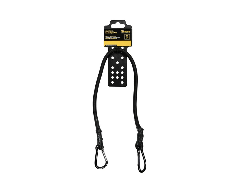 Gummiseil 60 cm + Karabiner, dehnbar bis 1030 cm, ideal zum Campen