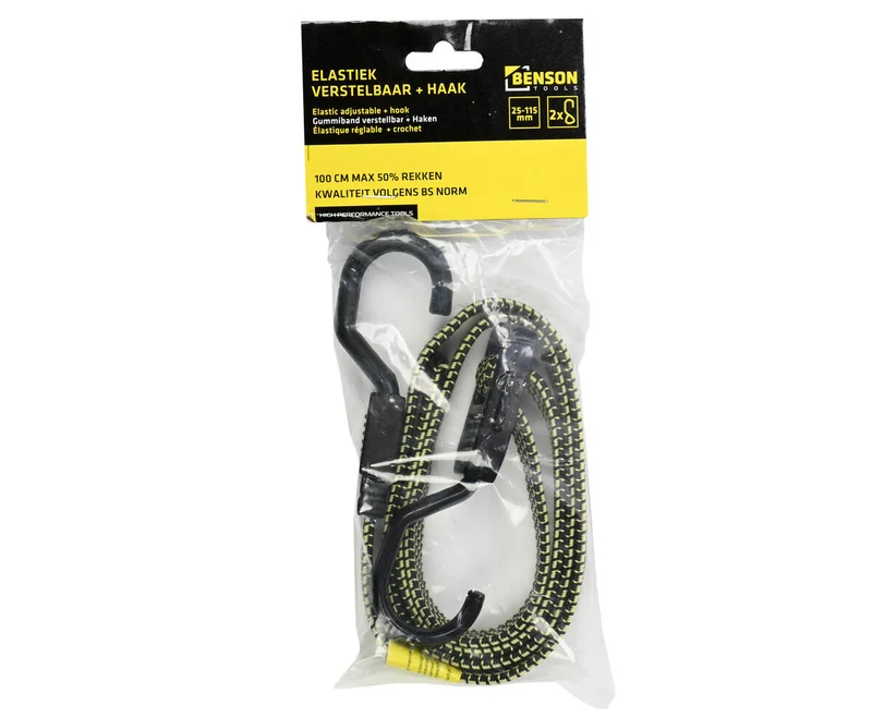 Verstellbares elastisches Band 25-115 cm mit Haken zum Bündeln und Organisieren