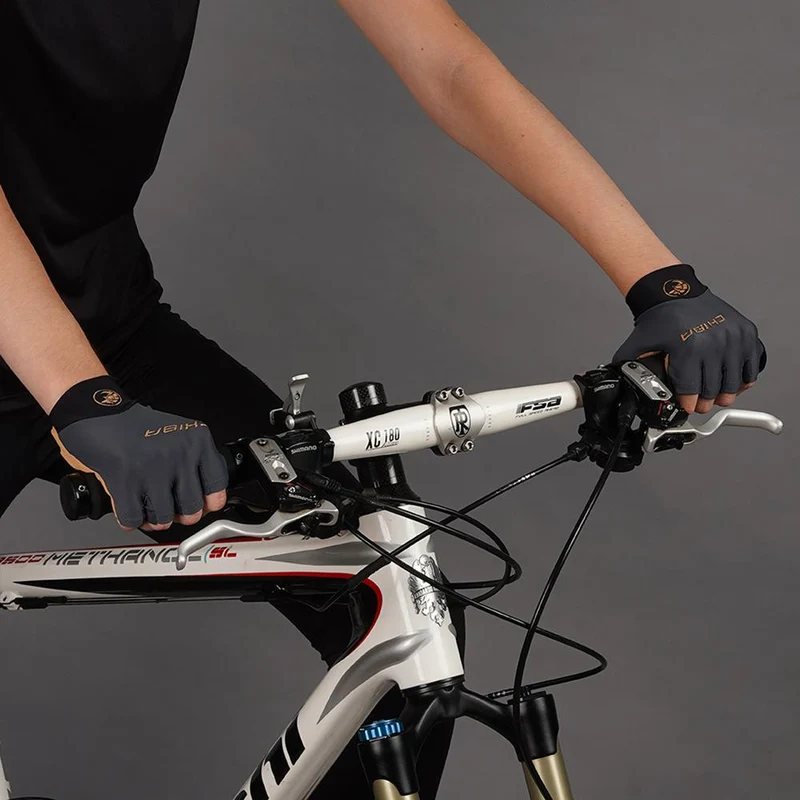 CHIBA ECO Glove Pro - Radhandschuhe dunkelgrau, S, atmungsaktiv & gepolstert
