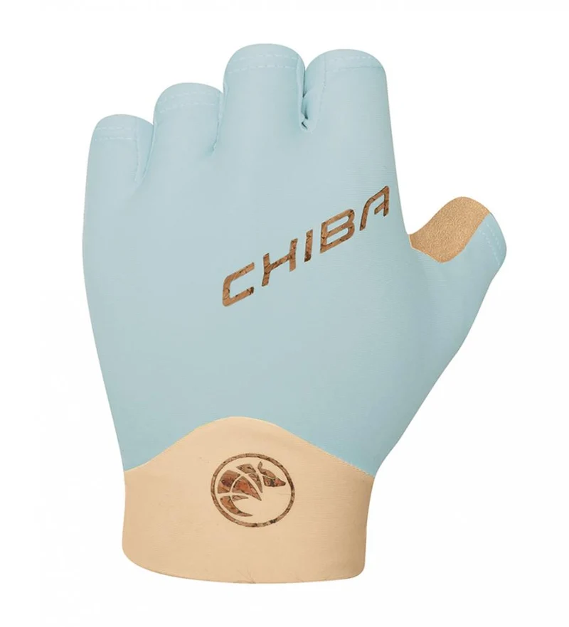 CHIBA ECO Glove Pro - Radhandschuhe hellblau, Größe M, atmungsaktiv & gepolstert