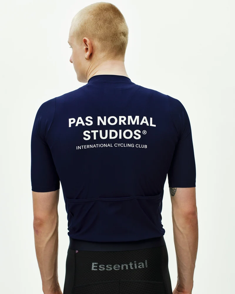 Pas Normal Studios Essential Kurzarm Trikot Herren Navy