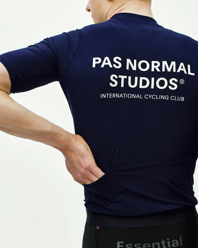 Pas Normal Studios Essential Kurzarm Trikot Herren Navy