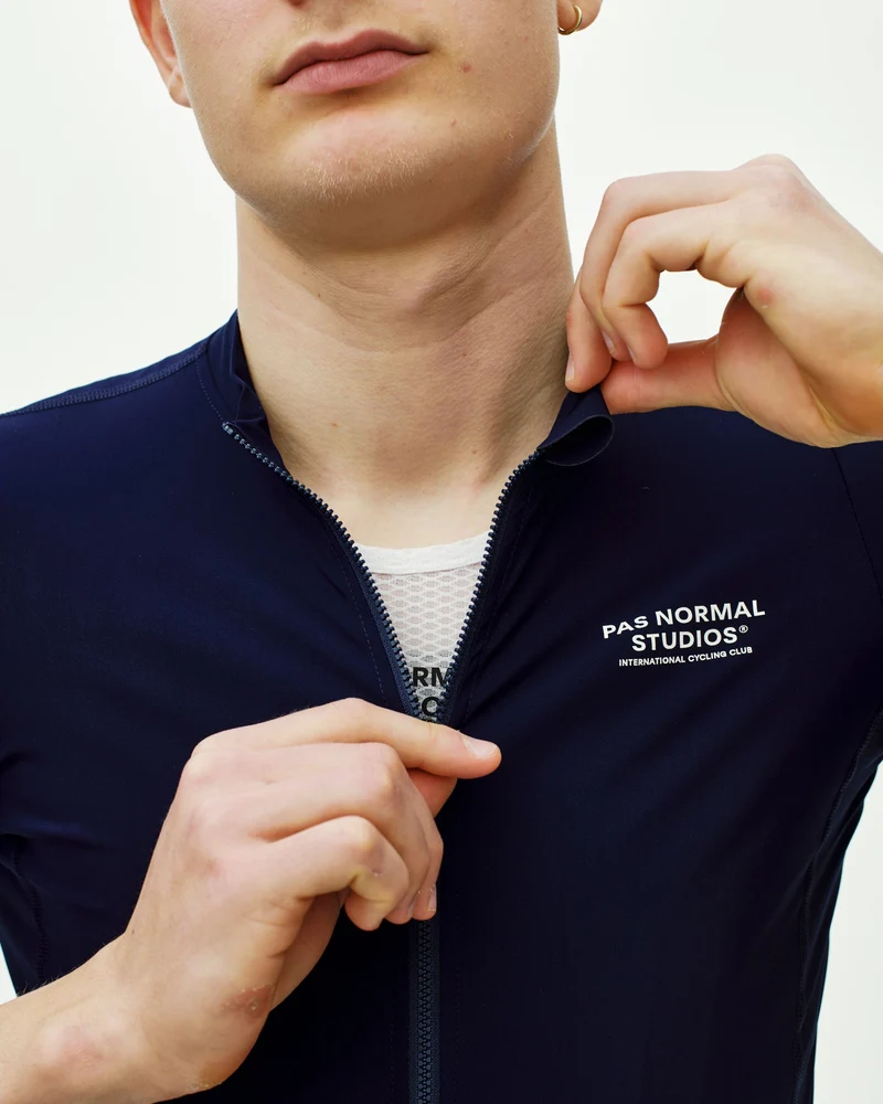 Pas Normal Studios Essential Kurzarm Trikot Herren Navy