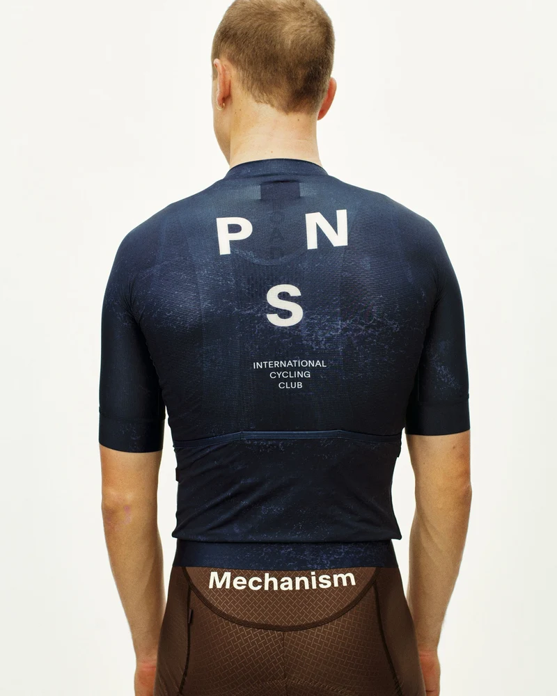 Pas Normal Studios Mechanism Kurzarm Trikot Herren AOP Indigo