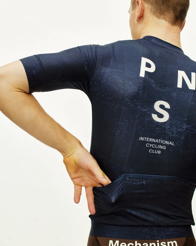 Pas Normal Studios Mechanism Kurzarm Trikot Herren AOP Indigo