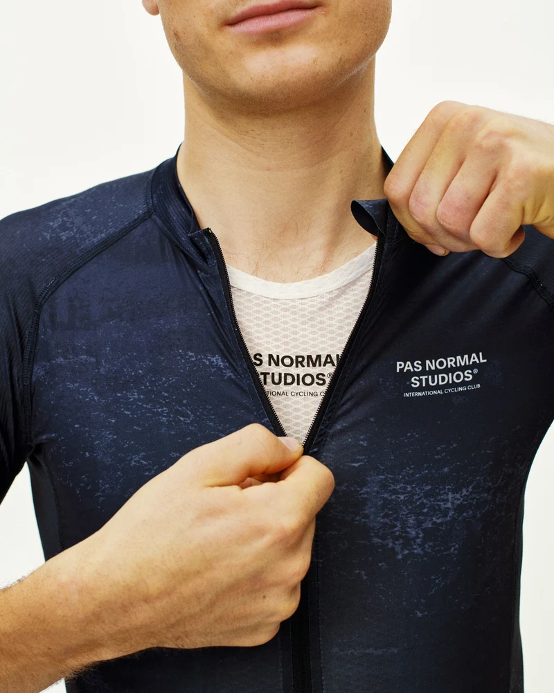 Pas Normal Studios Mechanism Kurzarm Trikot Herren AOP Indigo