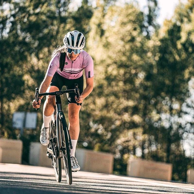 Stark Radtrikot Kurzarm Gobik Frau Lavender Streak