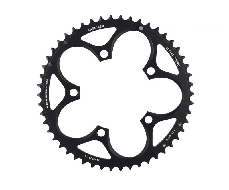 SRAM Kettenblatt Road 2x10 50T, LK:110mm, Alu., schwarz (für 50-34T) - 2x10, 110mm, 50-34, schwarz