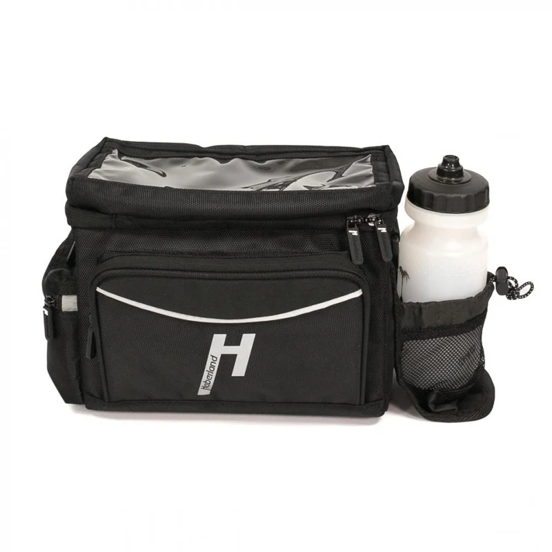 Haberland Lenkertasche 8l Max schwarz - geräumige Lenkertasche für Alltag und Tour