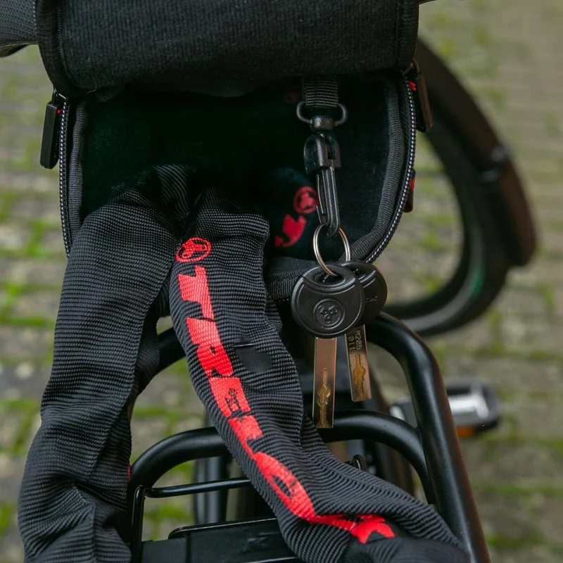 Haberland Tasche f. Schlosskette mit Schlosskörper schwarz - sichere Satteltasche bis 3 kg