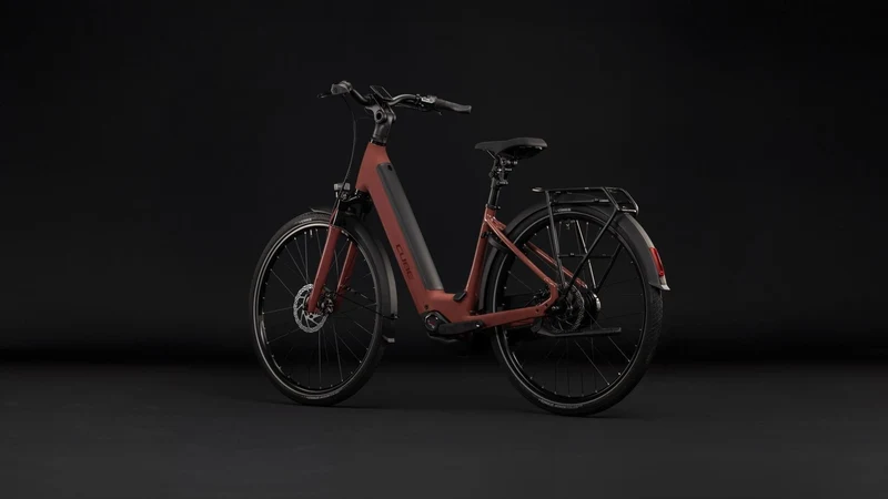 Cube Supreme Hybrid Comfort Pro 600 Wh E-Trekkingbike Easy Entry burgundy´n´claret